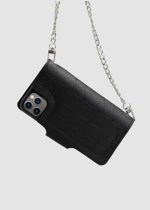 Leather Crossbody Case for iPhone 11 Pro Max - Geometric Flower